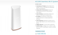 D-link Ac2200 Seamless Wi-fi System Covr-2202/nau