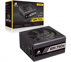 Corsair RM750x 750 Watt 80 PLUS Gold Certified Fully Modular PSU CP-9020179-AU, 135mm Fan, ATX, 10 Years Warranty