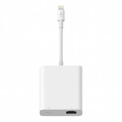 Belkin Power Adapter And Ethernet Port With Lightning Connector For Apple Mfi 2Yr Wty B2B165Bt
