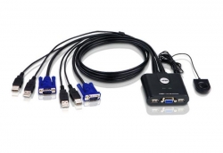 Aten 2-port Usb Vga Cable Kvm Switch Cs22u-at