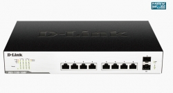 D-link Dgs-1100-10mp - 10-port Surveillance Switch With 8 Poe And 2 Sfp Ports (130w Poe Budget)