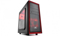 Deepcool Black & Red Tesseract Sw-rd Mid Tower Chassis (usb3) Dp-atx-tsrbkrd