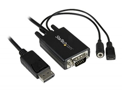 Startech Displayport To Vga Adapter Cable With Audio - 10ft (3m) Dp2vgaamm3m