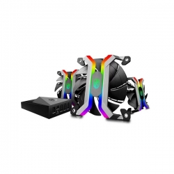 Deepcool 120mm Mf120 Rgb 2200rpm Fan Triple Pack With Lighting Controller Dp-gs-fmf120wf-3sw