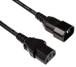 Generic Pc To Monitor Cable, Iec C13 To C14 , 2m Male To Female Extension Power Cb Pw Dt-e