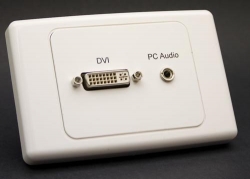 4cabling Dvi Wall Plate With 3.5mm Audio Outlet Cwpfh103f