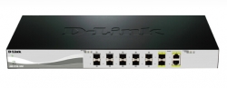 D-link Dxs-1210-12sc 12-port 10 Gigabit Websmart Switch With 12 Sfp+ Ports And 2 10gbase-t (combo)
