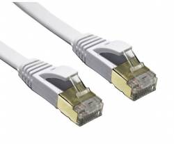 Edimax 20m White 10gbe Shielded Cat7 Network Cable - Flat Ea3-200sfw