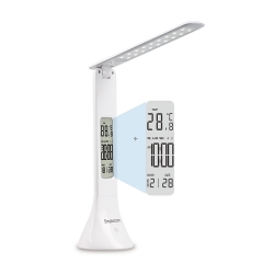 Simplecom El610 Led Mini Desk Lamp Rechargeable With Digital Clock El610