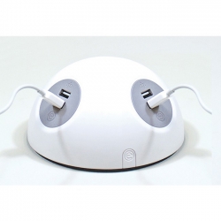 4cabling Elsafe: Pluto 3 X Tuf With 2000mm Lead With 10a Three Pin Plug - White/ Silver 161203