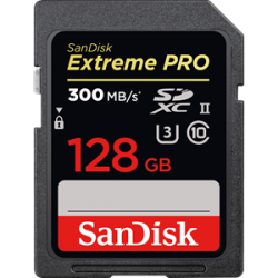 Sandisk Extreme Pro Sdxc Sdxpk 128Gb U3 C10 Uhs-Ii 300Mb/ S R 260Mb/ S W 4X6 Lifetime Limited Sdsdxpk-128G-Gn4In