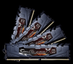 G.skill 64gb (16gbx4) Ddr4-2400 (pc4-19200) Cl15-15-15-39 1.2 Volt[flare X For Amd] F4-2400c15q-64gfx