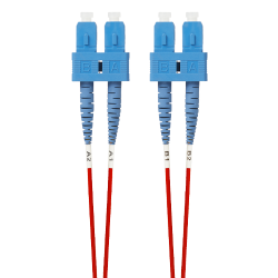 4 Cabling 1M Singlemode Fibre Optic Cable: Red (Fl.Os2Scsc1Mr)