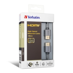 Verbatim HDMI Cable with Ethernet V2.0 Extra Slim 180cm 65671