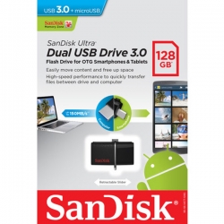 Sandisk 128gb Ultra Dual Usb Drive 3.0 Otg Sddd2-128g