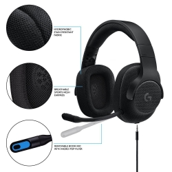 Logitech 981-000670: Logitech G433 7.1 Surround Sound Wired Gaming Headset Loghstg433