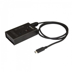 Startech 4 Port Usb-c Hub - Metal - Usb C To 3x Usb-a And 1x Usb-c - Usb 3.0 Hb30c3a1cst