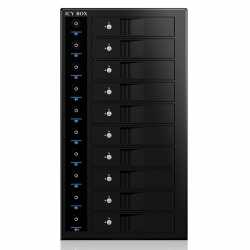 Icy Box Ib-3810u3 10-bay External Single System For 10x Sata 3.5" I/ Ii/ Iii Hdd Hddicy3810u3