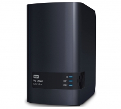 Western Digital WD My Cloud EX2 Ultra Diskless 2 Bay 16TB NAS 1.3GHz Dual-Core 1GB DDR3 RAID 2xUSB3.0 GbE LAN Sync Auto Backup 256 AES Encrypt Windows Wdbvbz0160Jch-Sesn