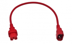 4cabling Iec C14 To C15 Power Cable 0.5m: Red 011.180.1405