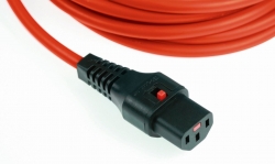4cabling 0.5m Lockable Iec C13 - Iec C14 Cable: Red Iec12ord-05