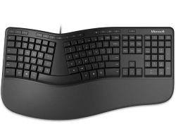 Microsoft Wired Ergonomic Keyboard With Emojis Retail Pack Black Lxm-00015