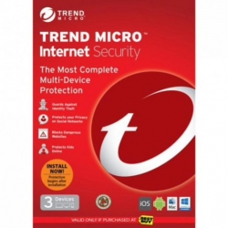 Trend Micro Internet Security 2017 Dvd, Oem Single Pack, 3 User, 1 Year License Ticiwwm9xsbxeo