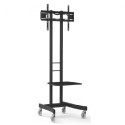 Atdec Tv Cart Black Mobile Cart For Medium And Large Displays Ad-Tvc
