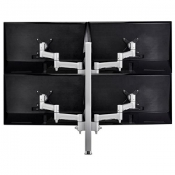 Atdec Awm Quad Monitor Arm Solution - 460Mm Articulating Arms - 750Mm Post - Heavy Duty Clamp - Silver| AWMS-4-4675H-S