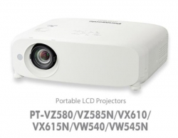 Panasonic Vz580 - Install, 3lcd, 5000 Lumens, Wuxga, 2x Hdmi / 2x Vga / Video In, Lan Control,