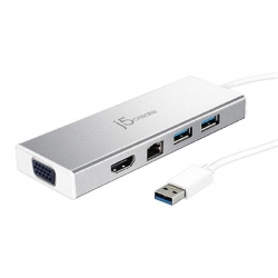 J5create Jud380 Usb 3.0 Mini Dock (adapter Includes Hdmi & Vga Output Usb 3.1 Type-a Port X 2