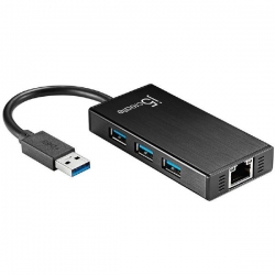J5Create Juh470 Usb 3.0 To Rj-45 Gigabit Ethernet &Amp; 3-Port Hub Juh470