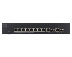 Cisco Sg 350 8-port Gigabit Managed Switch 8 Poe+ Ports 128 Watts 2 Gbe & 2 Combo Gb Sfp Slots