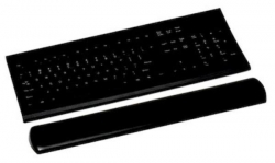 3m Wr310le Gel Wrist Rest For Keyboard With Leatherette Cover And Antimicrobial Product Protection