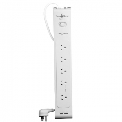 Powershield Zapguard 5 Way Power Surge Filter Board - Five Power Outlets + 2 X Usb Charging Current 3.1 Amps - Bundle Availlable! Psz5Usb