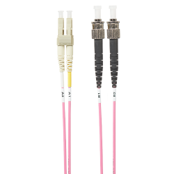 4Cabling 2M Lc-St Om4 Multimode Fibre Optic Cable: Salmon Pink (Fl.Om4Lcst2Mp)