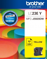 Brother LC23EY YELLOW INK CARTRIDGE TO SUIT MFC-J5920DW - UP TO 2400 PAGES LC23EY