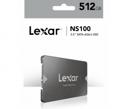 Lexar NS100 512GB 2.5" SATA SSD 550/450MB/s Read Shock/ Vibration Resistant 3 Yr Warranty