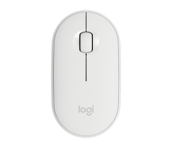 Logitech M350 Pebble Wireless Mouse Bt 2.4Ghz Usb Receiver White 1Yr Wty 910-005600
