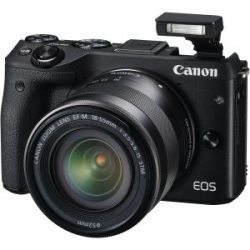 Canon M3tkisb Eos M3 Black With Efm18-55isstm & 55-200isstm (without Ef Adapter) 24.2mp Aps-c Cmos Sensor Dig!c 6 Processor Wifi/ Nfc Hd M3tkisb