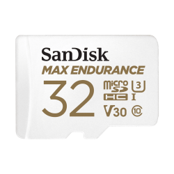 SANDISK MAX ENDURANCE MICROSDHC CARD SQQVR 32G (15 000 HRS) UHS-I C10 U3 V30 100MB/S R 40MB/S (SDSQQVR-032G-GN6IA)