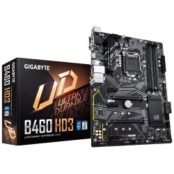 Gigabyte B460 HD3 ATX Motherboard 4xDDR4 10th Gen LGA1200 2xM.2 6xSATA RAID LAN (1000 Mbit/100 Mbit) HDMI DVI-D CrossFire 3xPCIE 6xUSB3.2 Ga-B460-Hd3