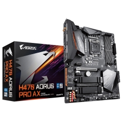 Gigabyte H470 AORUS PRO AX ATX Motherboard 4xDDR4 10th Gen LGA1200 2xM.2 6xSATA 2.5GbE LAN RAID WiFi 6 BT CrossFire 3xPCIE HDMI DP USB-C Ga-H470-Aorus-Pro-Ax