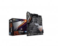 Gigabyte Z490 AORUS ULTRA Intel ATX Motherboard 4xDDR4 1xPCIe 3xM.2 6xSATA 2.5GbE LAN 10th Gen LGA1200 WiFi BT Thunderbolt SLI RGB 1xHDMI 1xUSB-C Ga-Z490-Aorus-Ultra