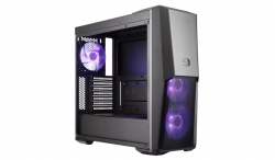 Cooler Master Masterbox Mb500 Rgb Tempered Glass Window 3x Rgb Led Fans Rgb Splitter Cable Included
