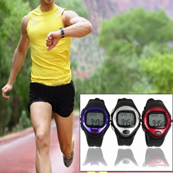 Exercise Pulse Heart Rate Monitor Calorie Counter Sports Watch (black/silver) Mobvmxpulwatchbk