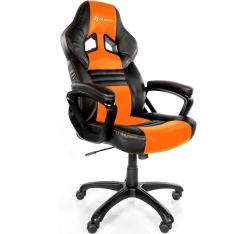Arozzi Black & Orange Monza Adjustable Ergonomic Motorsports Inspired Desk Chair Aro-monza-or