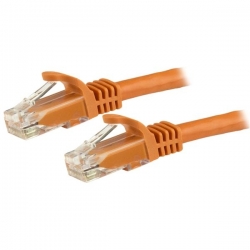 Startech Cable - Orange Cat6 Patch Cord 1.5m CAT6 Ethernet Cable - Orange CAT 6 Gigabit Ethernet Wire -650MHz 100W PoE++ RJ45 UTP Category 6 Network/Patch Cord Snagless w/Strain Relief Fluke Tested UL/TIA Certified  N6Patc150Cmor