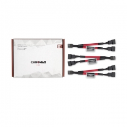 Noctua Na-syc1 Chromax.red 11cm 4pin Pwm Fan Power Splitter Cables (3 Pack) Na-syc1-red