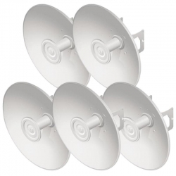 Ubiquiti PrismStation / IsoStation / LTU Compatible 27 dBi Hi-Gain Reflector Dish with Mounting Kit - 5 Pack (U-OMT-DISH-5)